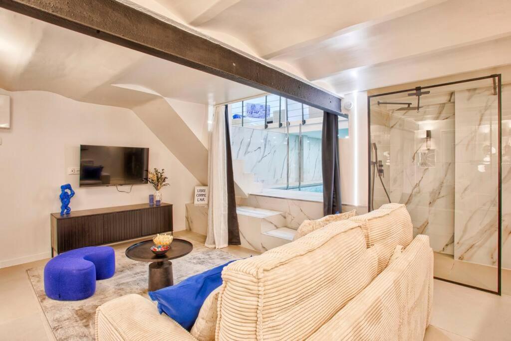 Deauville Luxury Blue Loft - Sauna And Inside Pool Трувиль-сюр-Мер Экстерьер фото
