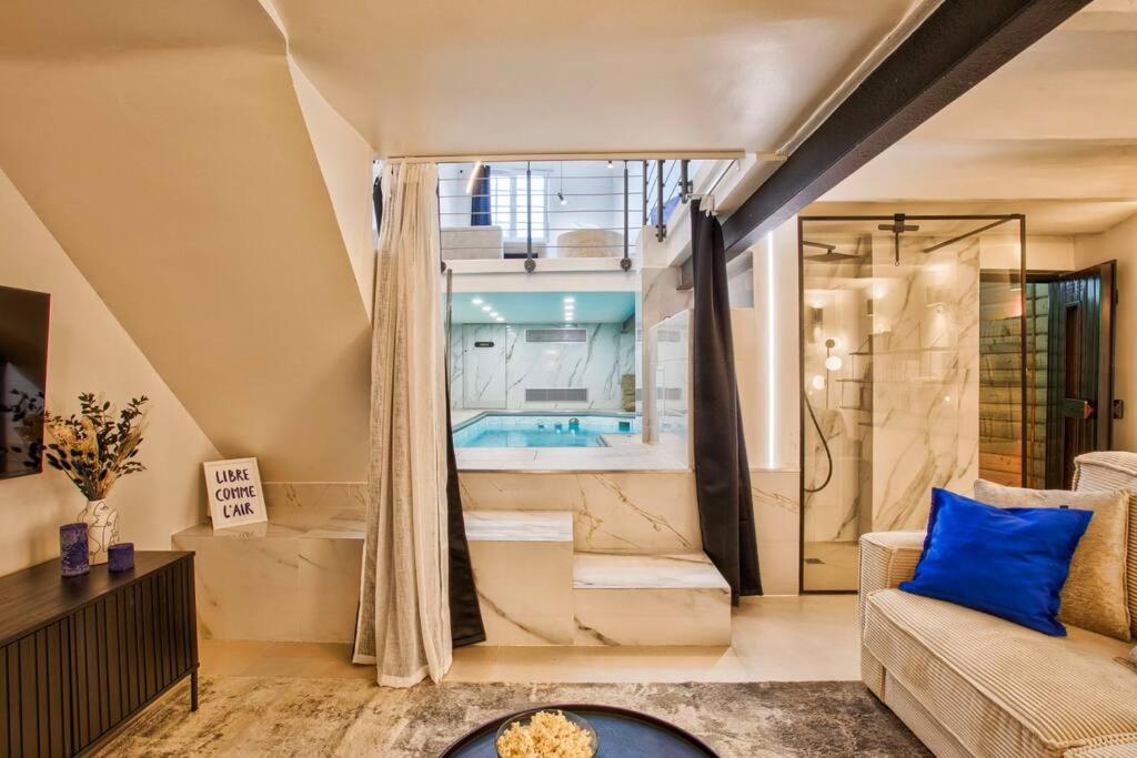 Deauville Luxury Blue Loft - Sauna And Inside Pool Трувиль-сюр-Мер Экстерьер фото